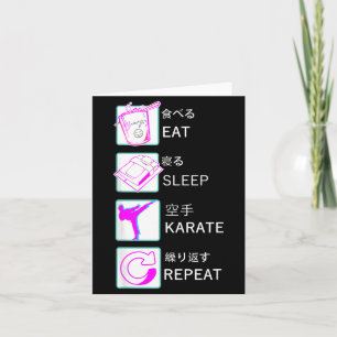Karate Taekwondo Ju-Jutsu Kung-Fu EAT Sleep Karate Card
