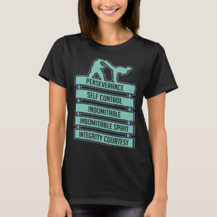 Karate Taekwondo Tenets Black Belt Karate Trainer T-Shirt