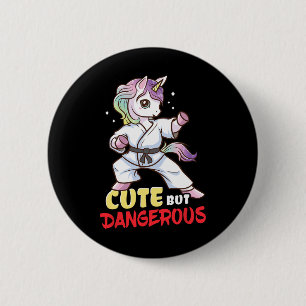Karate Taekwondo Unicorn Gift 6 Cm Round Badge