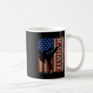 Karate Taekwondo Usa American Flag Vintage 4th Of Coffee Mug