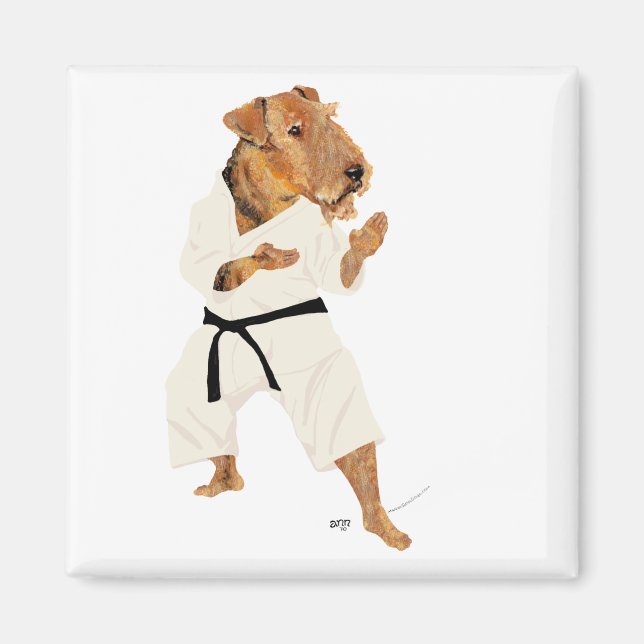 Karate Terrier Magnet (Front)