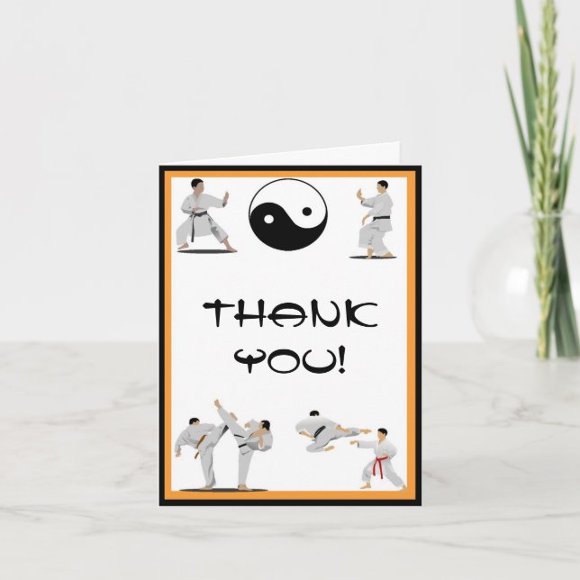 Karate Thank You Note Card (Front)