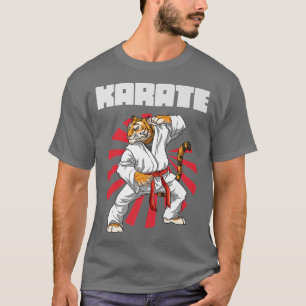 Karate Tiger and Japanese Sun Karate Martial Arts T-Shirt