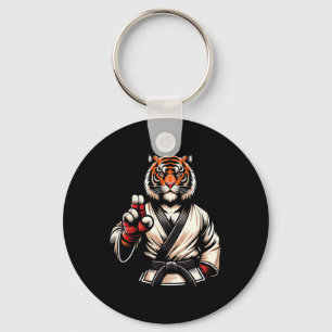 Karate Tiger Fierce Discipline Champion 1 Key Ring