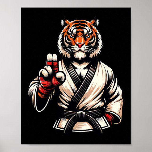 Karate Tiger Fierce Discipline Champion 1  Poster (Front)