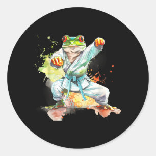 Karate Toad Jiu-Jitsu Judo Mma Taekwondo Frog Classic Round Sticker