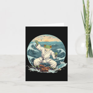 Karate Toad Taekwondo Beach Sunset Martial Arts Card