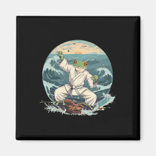 Karate Toad Taekwondo Beach Sunset Martial Arts To Magnet