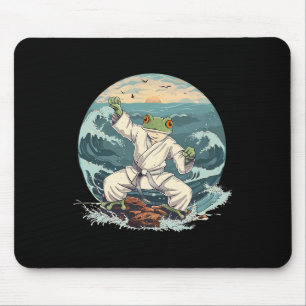 Karate Toad Taekwondo Beach Sunset Martial Arts To Mouse Mat