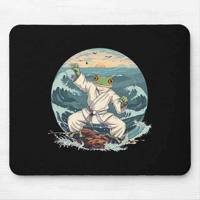 Karate Toad Taekwondo Beach Sunset Martial Arts To Mouse Mat (Front)