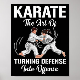 Karate Training Offence Black Belt Sport Martial A Poster