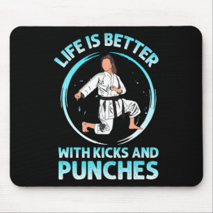Karate Training Punches Black Belt Sport Martial A Mouse Mat