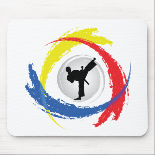 Karate Tricolor Emblem Mouse Mat