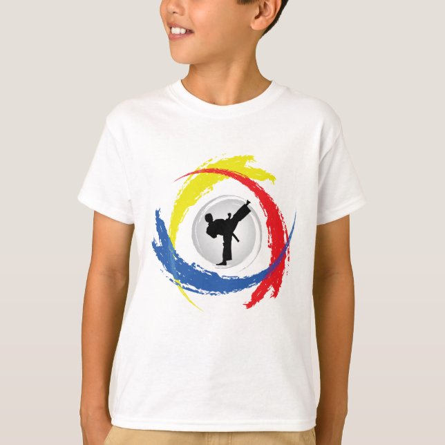 Karate Tricolor Emblem T-Shirt (Front)