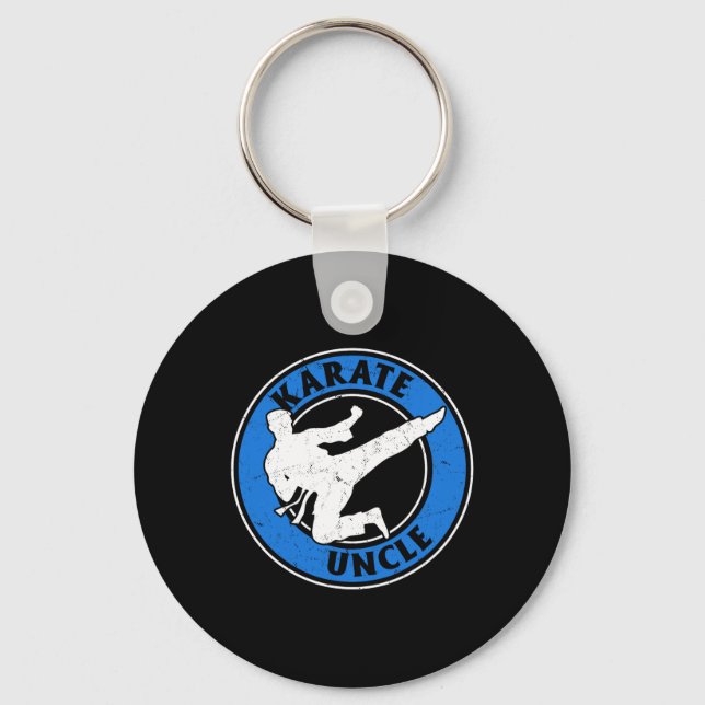 Karate Uncle Karate Fighting Uncle Karate Fighter  Key Ring (Front)