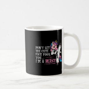 Karate Unicorn Cute Face Beast Taekwondo Martial A Coffee Mug