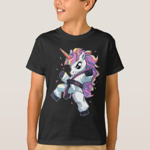 Karate Unicorn Girl Martial Arts Taekwondo Kickbox T-Shirt