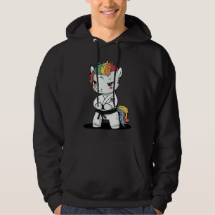 Karate Unicorn in Keikogi  Japanese Karateka Hoodie