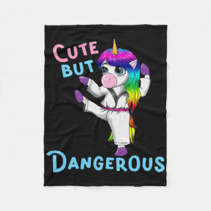 Karate Unicorn Kickboxing Martial Arts Jiu Jitsu F Fleece Blanket