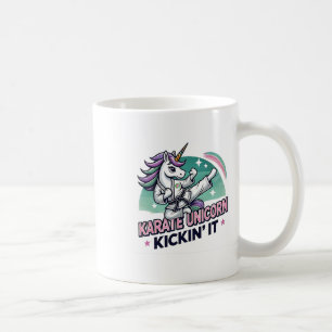 Karate Unicorn Kickin' It Martial Arts  Coffee Mug