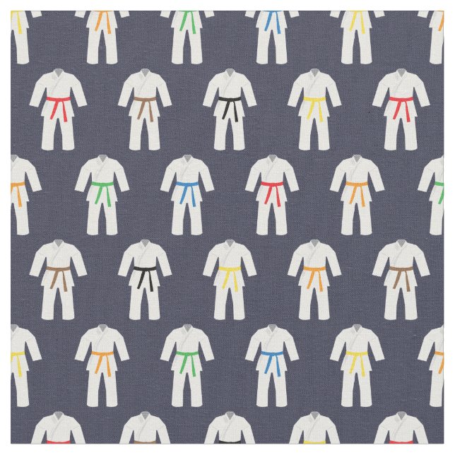 Karate Uniform Martial Arts Pattern Fabric (Close Up)