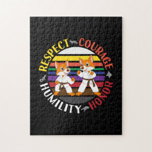 Karate Values Respect Courage Humility Honor Jigsaw Puzzle
