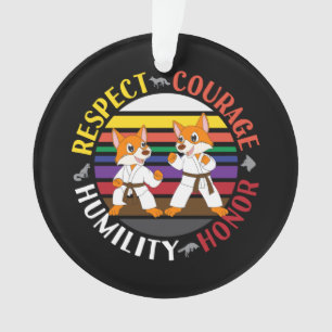 Karate Values Respect Courage Humility Honor Ornament