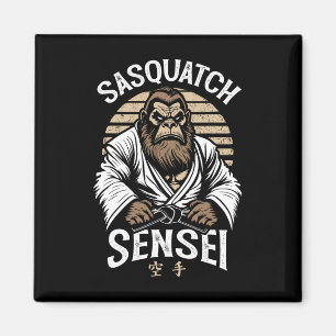 Karate Warrior Legend Sasquatch Sensei Bigfoot Mar Magnet