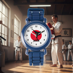 Karate watch for kids with personalised name
