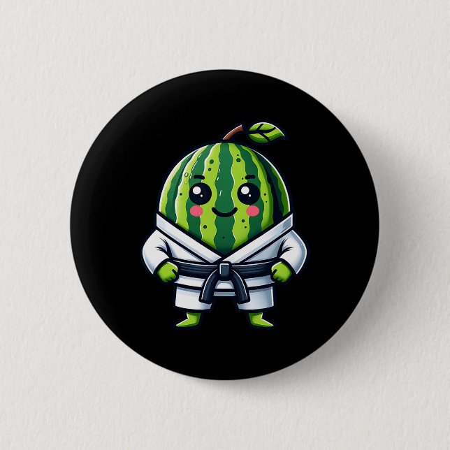 Karate Watermelon Champion  6 Cm Round Badge (Front)