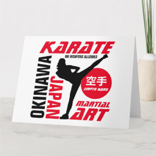 Karate Woman Card