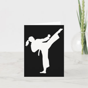 Karate Woman Card