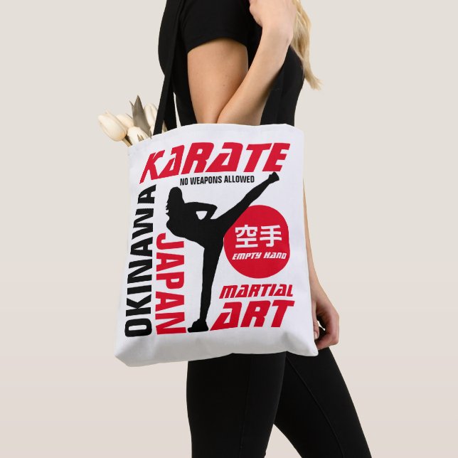 Karate Woman Tote Bag (Close Up)