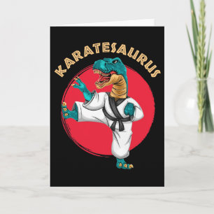 Karatesaurus Funny Karate Dinosaur  Card