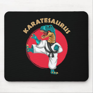 Karatesaurus Funny Karate Dinosaur  Mouse Mat