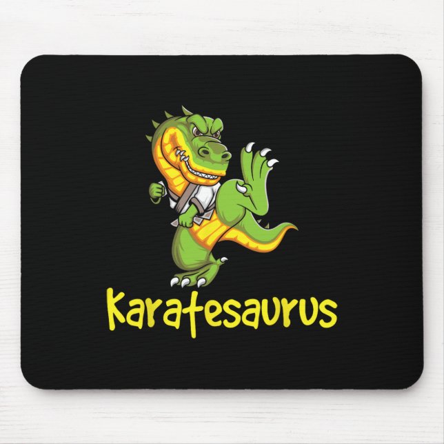 Karatesaurus - Karateka Martial Arts Self Defence  Mouse Mat (Front)