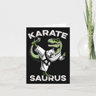 Karatesaurus T-rex Karate Dino Funny Dinosaur Mart Card