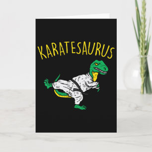 Karatesaurus Trex Karate Funny Dinosaur Martial Ar Card
