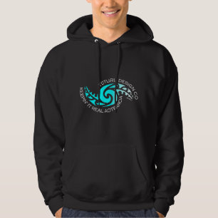 Karearea Hoodie and Tee - Turquoise on Black