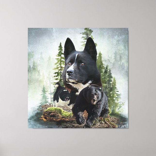 Karelian Bear Dog  Canvas Print (Front)