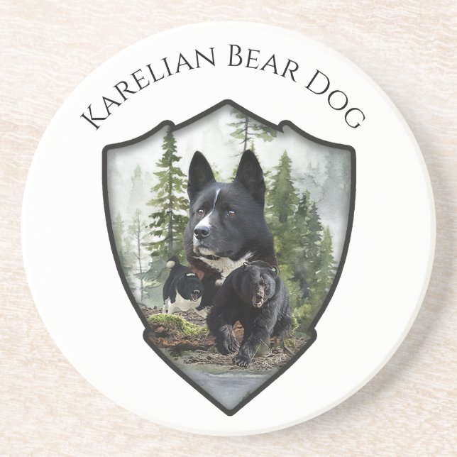 Karelian Bear Dog     Coaster (Front)