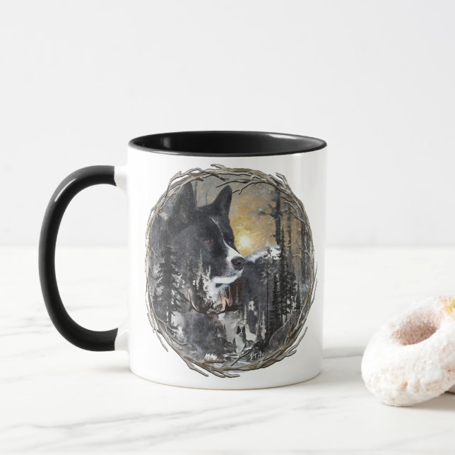 Karelian Bear Dog  Mug (With Donut)