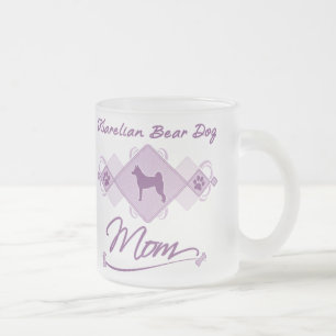 Karelian Bear Dog Mum Frosted Glass Coffee Mug