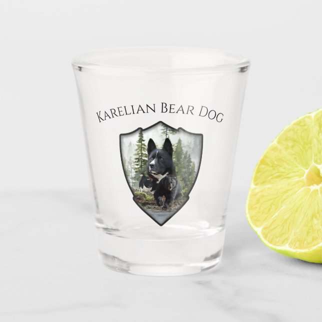 Karelian Bear Dog     Shot Glass (Front)