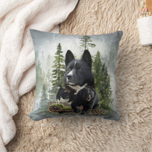 Karelian Bear Dog Throw Pillow