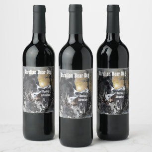 Karelian Bear Dog  Wine Label