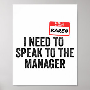 Karen Halloween Costume Funny Couples Matching Laz Poster