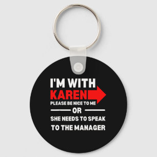 Karen Halloween Costume Funny Need to Speak to The Key Ring