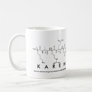 Karen peptide name mug
