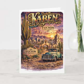 Karen Tucson Arizona Personalised Southwestern Card